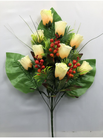 803 БУКЕТ ТРОЯНДА З КАЛИНОЮ Высота 55 см